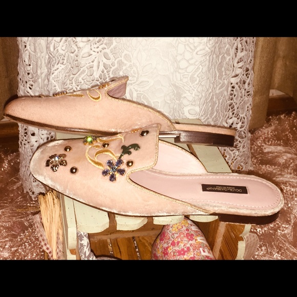 D&G Velvet Slipper Sandals - Picture 3 of 8